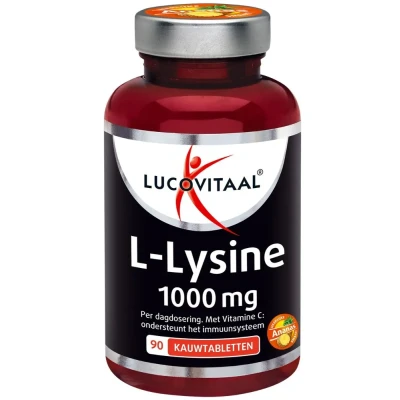 Afbeelding van Lucovitaal L Lysine 1000mg Kauwtabletten 90KTB