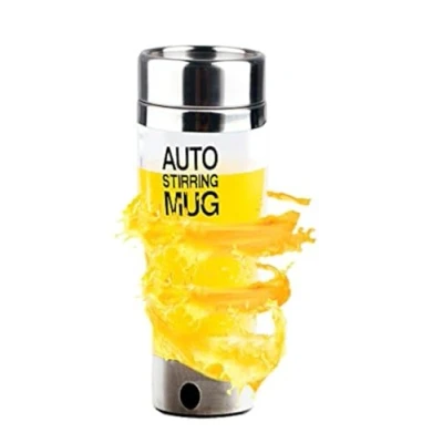 Afbeelding van Mengshen Roestvrijstalen Automatische Magnetische Mok Multifunctionele Zelfschudbeker 400ml Transparant