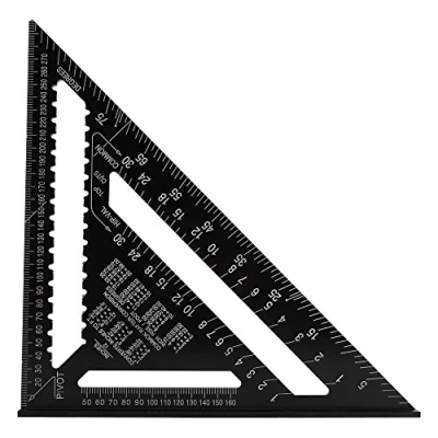 Afbeelding van 12 Inch Layout Tool Aluminium Driehoek Vierkante Heerser Precisie Ingenieur Timmerman Meten