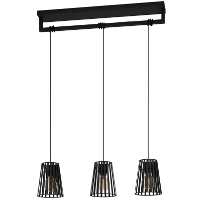 Afbeelding van Stars of Light Zwarte hanglamp Bogota 3 lichts 390003