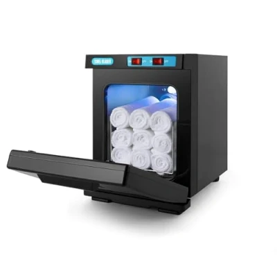 Afbeelding van Handdoekwarmer, 10/23 l, uv handdoek, desinfectiekast, warme sterilisatorkast, 360 graden verwarming, handdoeken, professionele verwarmingskast voor schoonheid, salon, spa, zwart