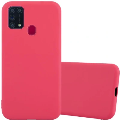 Afbeelding van Cadorabo Hoesje geschikt voor Samsung Galaxy M31 in CANDY ROOD Beschermhoes gemaakt van flexibel TPU silicone Case Cover