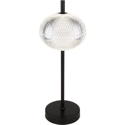 Afbeelding van Globo tafellamp Aida zwart metaal 15 cm ingebouwde LED module 16042T