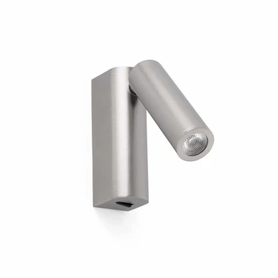 Afbeelding van Faro Lighting Rob LED Indoor Wall Leeslamp Satijn Nikkel