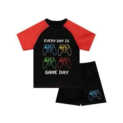 Afbeelding van Harry Bear Jongens Pyjama&#039;s Kort been Gaming Zwart 140