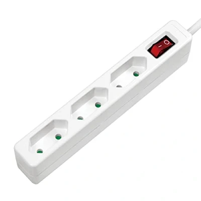 Afbeelding van LogiLink LPS230 Stekkerdoos met schakelaar 3 voudig Wit Contourstekker 1 stuk(s)
