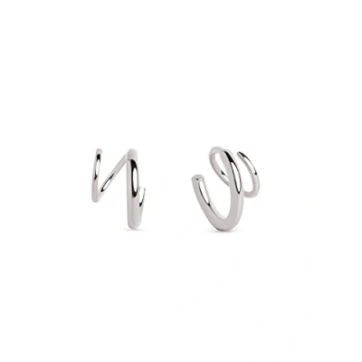 Afbeelding van Singularu GOTA Spiral Oorbellen, Dames, Maat: One Size, Silver