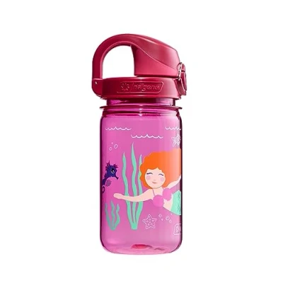 Afbeelding van Nalgene Sustain Drinkfles van Tritan, BPA vrij, voor kinderen, gemaakt 50% kunststof, lekvrij, duurzaam, karabijnvriendelijk, herbruikbaar, zeemeermin roze