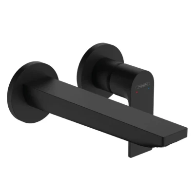 Afbeelding van Hansgrohe rebris e eengreeps inbouw wastafelmengkraan wand met uitloop voorsprong 19 5cm mat zwart 72568670