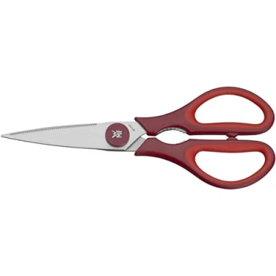 Afbeelding van WMF 1879205100 Touch Keukenschaar 2 delig rood, Ergonomisch ontwerp, Soft Hangrepen, Links en Rechtshandigen, Ultrafijne Gekartelde Rand, Praktische Extra&#039;s