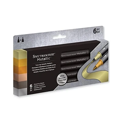 Afbeelding van Spectrum Noir Metallic Markers 6 Pen Sets Precious Metals (Edele Metalen))