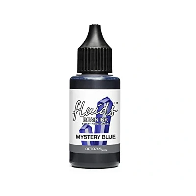 Afbeelding van Octopus Fluids resin Ink MYSTERY BLUE, alcoholinkt voor het kleuren van epoxyhars en UV hars, Alcohol for Epoxy and Resin, color 30 ml, blauw