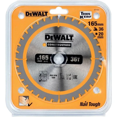 Afbeelding van DeWalt Accessoires Cirkelzaagblad 165x20x36t, positief 3, kerf 1,5mm DT1950 QZ