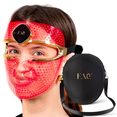 Afbeelding van FAQ 202 Draadloos Gezichtsmasker met 200 Reisetui 8 Lichtstanden voor Huidverzorging Gezichtsverzorging Lichtgewicht, Duurzaam en Reisklaar Bundel