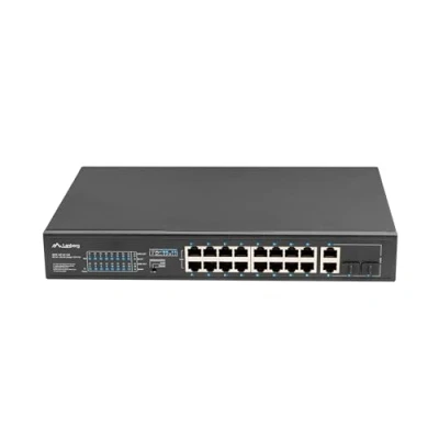 Afbeelding van Lanberg RSFE 16P 2C 150 netwerk switch Unmanaged Gigabit Ethernet (10/100/1000) Power over