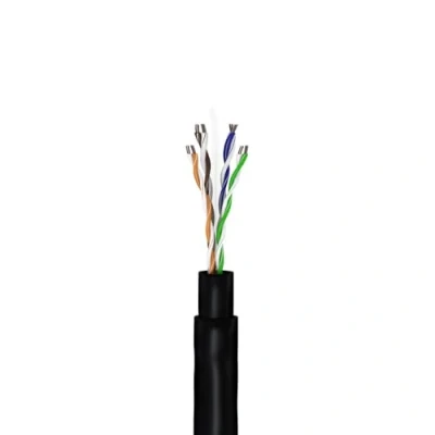 Afbeelding van Netwerkkabel voor buiten Cat6 U/UTP 100 meter (Complete set, Stugge kern)