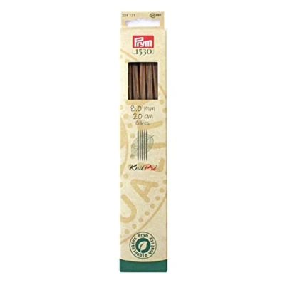 Afbeelding van Prym Kousbreinaalden CUBICS NATURAL 20 cm 8,00 mm kousenbreinaalden, hout, meerkleurig, 8,0