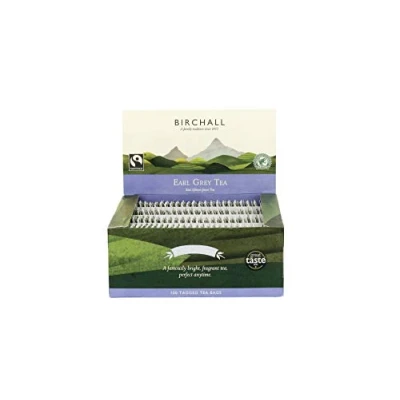 Afbeelding van Birchall Thee Earl Grey Tea Zwarte 1 Pack van 100 Plantaardige Tagged Theezakjes
