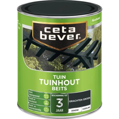 Afbeelding van Ceta Bever Dekkend Tuinhoutbeits 650 Grachten Groen Blanke lak &amp; Beits