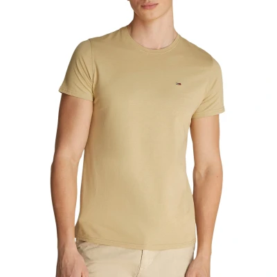 Afbeelding van Tommy Jeans SLIM TEE Tshirt basic, Heren, Maat: 46, Relic tan