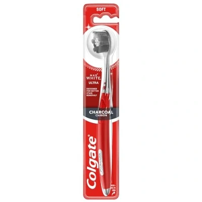 Afbeelding van COLGATE Max White Ultra Kooltandenborstel, zacht, 1 stuk, gezonde en glanzende tanden, verwijdert vlekken, volledige reiniging tussen de tanden het tandvlees, mond, recyclebare verpakking
