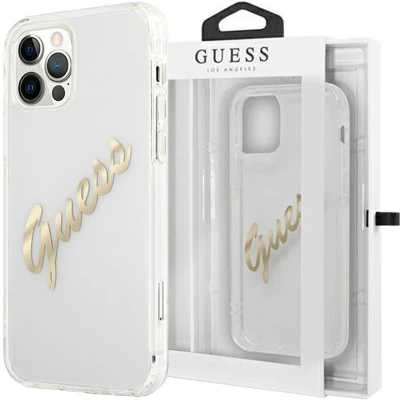 Afbeelding van Limited Edition GUESS HARDCASE VINTAGE SCRIPT IPHONE 12 PRO MAX GOLD