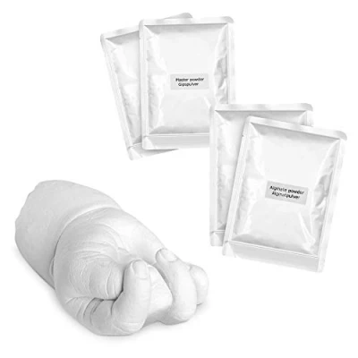 Afbeelding van Navaris babyhand en voet gietset Vorm gipsmaterialen voor 3D gipsafdruk Bevat 2 pakjes alginaatpoeder gipspoeder