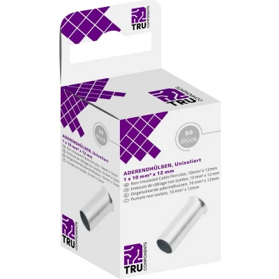 Afbeelding van TRU COMPONENTS T1904C128 Adereindhulzen 10 mm² Ongeïsoleerd Zilver 50 stuk(s)