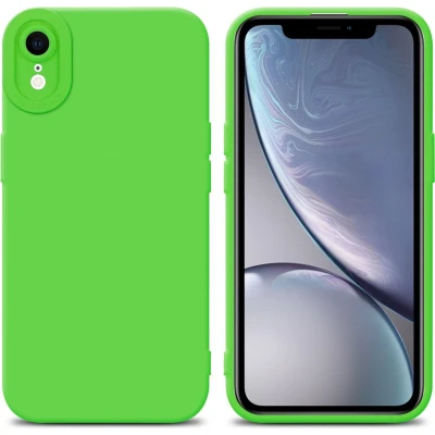 Afbeelding van Cadorabo Hoesje geschikt voor Apple iPhone XR in FLUID GROEN Beschermhoes TPU silicone Cover Case