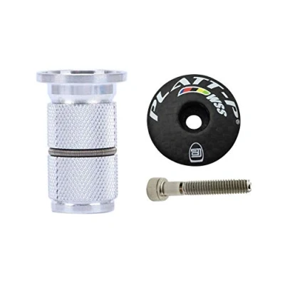 Afbeelding van PLATT Bike Headset Top Cap 3 K Koolstofvezel Fiets Stem met Vork Expander Past 1 1/8&quot; Stems en Vorken