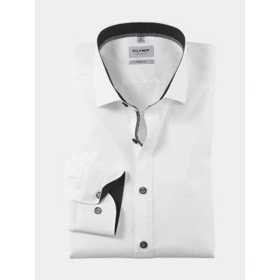 Afbeelding van Olymp overhemd heren Level Five body fit extra slim wit effen