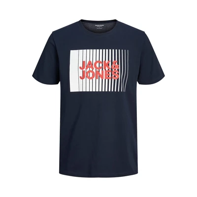 Afbeelding van JACK &amp; JONES JUNIOR T shirt JJECORP van katoen donkerblauw