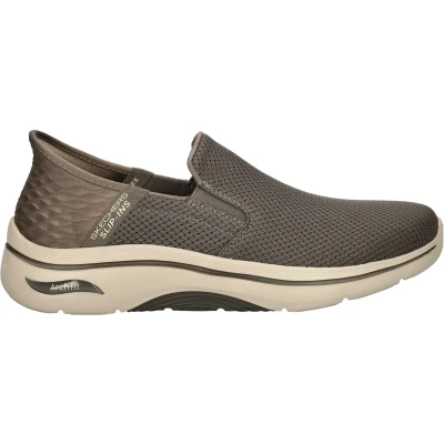 Afbeelding van Skechers Hands Free Slip Ins Go Walk Arch Fit 2.0 heren instapschoen Taupe Maat 47