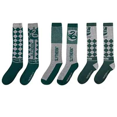 Afbeelding van Harry Potter Set of 3 Slytherin High Socks