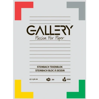 Afbeelding van Gallery Steinbach Tekenblok, Ft 27 X 36 Cm, 200 G M², 20 Vel Tekenpapier