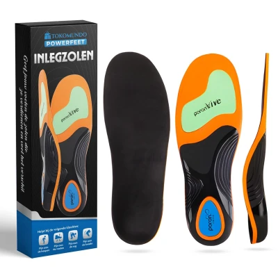 Afbeelding van Powerfeet Inlegzolen voor Schoenen Maat XL 45 47 Hielspoor Gel Zooltjes Wandelen &amp; Fitness Steunzolen Hielbeschermers Hielzooltjes