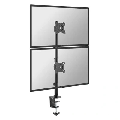 Afbeelding van RICOO Dual Monitor houder boven elkaar tafel, VESA tafelhouder voor 13 27 inch, monitorhouder 2 monitoren arm TS8511, beeldschermhouder monitorarm