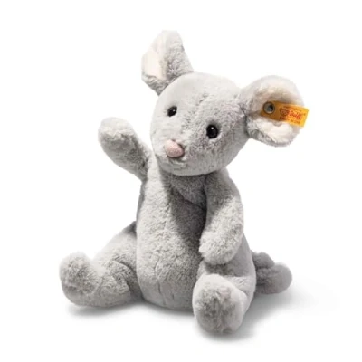 Afbeelding van Steiff Zachte Cuddly Friends Kaasmuis blauw grijs zittend, 19 cm