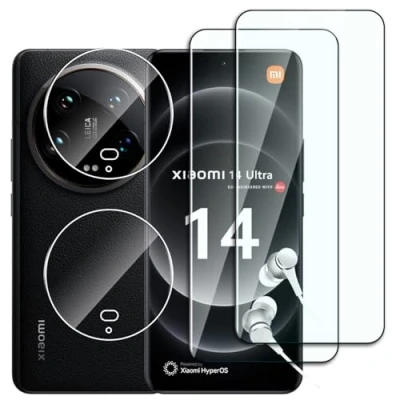 Afbeelding van Dlxiks 2 + stuks gehard glas voor Xiaomi 14 Ultra, eenvoudige installatie, 9H hardheid zonder luchtbellen, HD, transparant, displaybeschermfolie Ultra