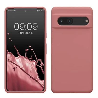 Afbeelding van kwmobile telefoonhoesje geschikt voor Google Pixel 7 Hoesje met siliconen coating Smartphone case in winter roze
