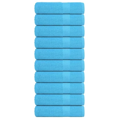 Afbeelding van vidaXL Handdoeken 10 st 50x100 cm 360 g/m² 100% katoen turquoise
