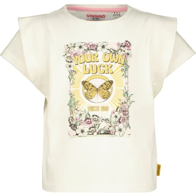Afbeelding van Vingino Hannet Tshirt print voor kinderen, Maat: 164, Macroon white