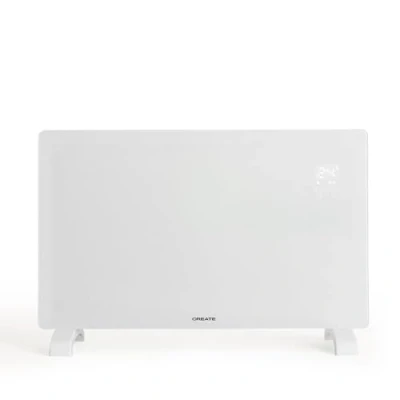 Afbeelding van CREATE/WARM CRYSTAL 2000 W/Elektrische convector van glas wit met wifi/led touchscreen, 2 standen