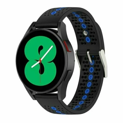 Afbeelding van Dot Pattern bandje Zwart met blauw Xiaomi Mi Watch / S1 Pro Active S2