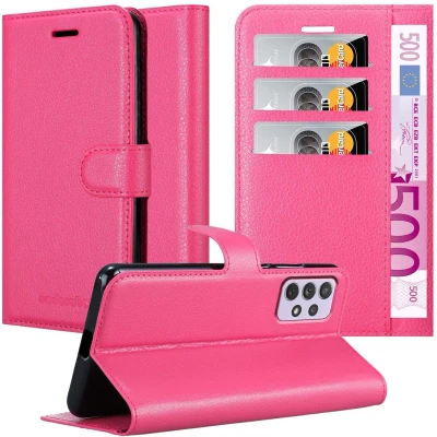Afbeelding van Cadorabo Hoesje geschikt voor Samsung Galaxy A73 5G in KERSEN ROZE Beschermhoes met magnetische sluiting, standfunctie en kaartvakje Book Case Cover Etui
