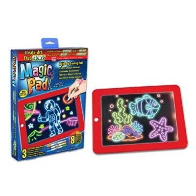 Afbeelding van Magic Pad, De tablet met neonpennen en 8 lichtgevende lichteffecten tot leven van uw tekeningen.