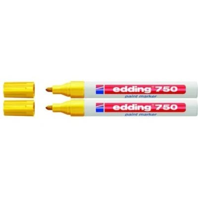 Afbeelding van edding Lakmarker 750 Industrie, 2 4 mm (2 pack, geel)
