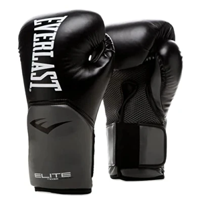Afbeelding van EVERLAST Elite Trainingshandschoenen Zwart/Grijs 14oz