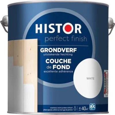 Afbeelding van Histor Perfect Finish Grondverf Grijs Wit Lakverf 2,5 liter