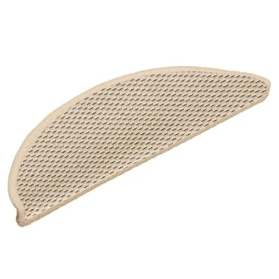 Afbeelding van Trapmatten zelfklevend 15 st sisal look 56x17x3 cm crèmekleurig